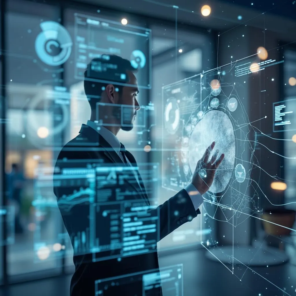 Consultores utilizando tecnologías emergentes para análisis avanzado